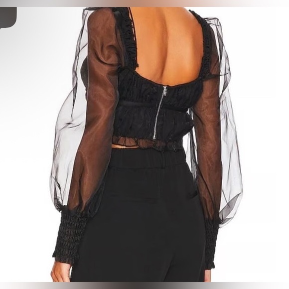 For Love and Lemons Elegant Black Top - Picture 3 of 6